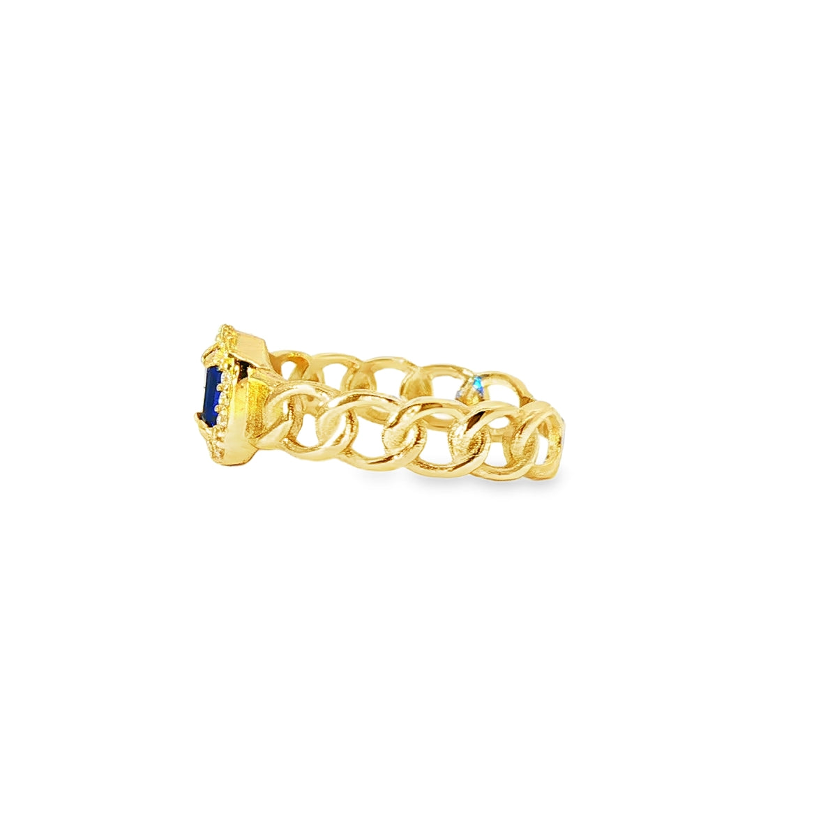 ANILLO SOLITARIO DE ORO 14K CON ZIRCONIA DE CRISTAL