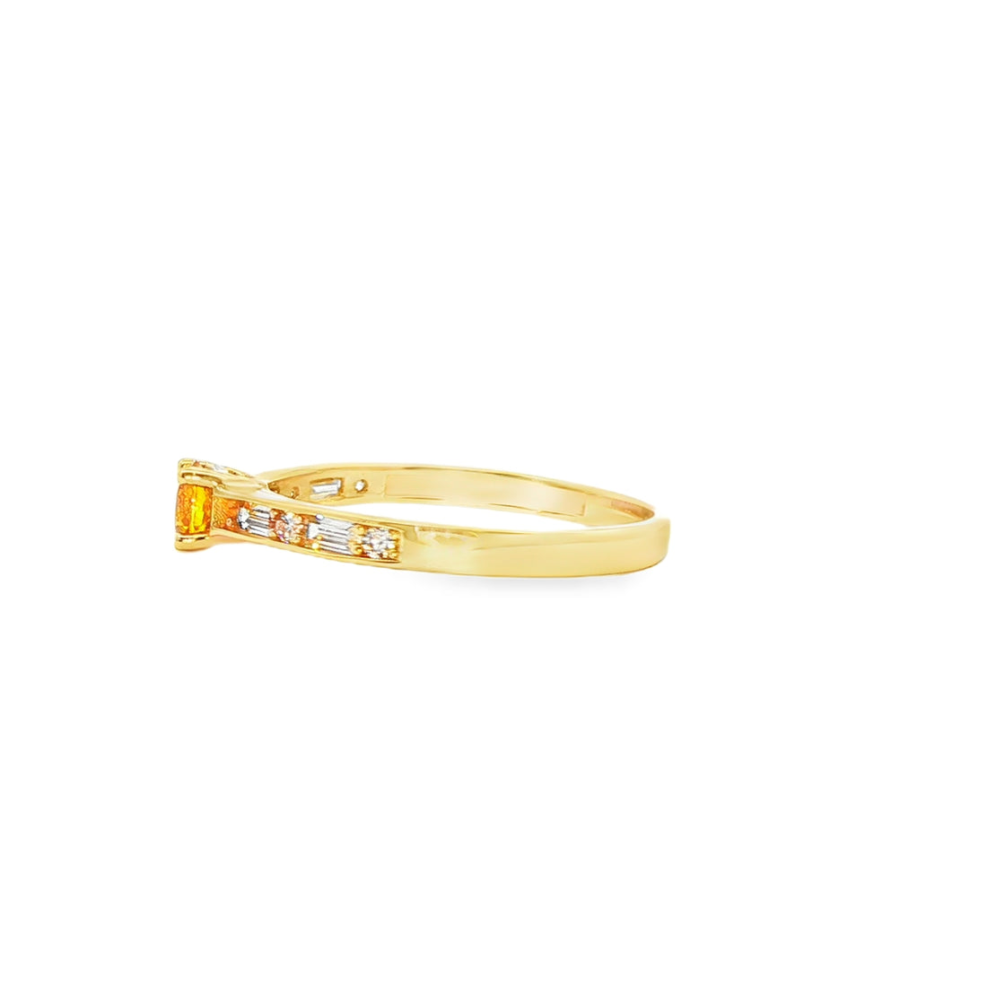 ANILLO SOLITARIO EN ORO 14K CON ZIRCONIA