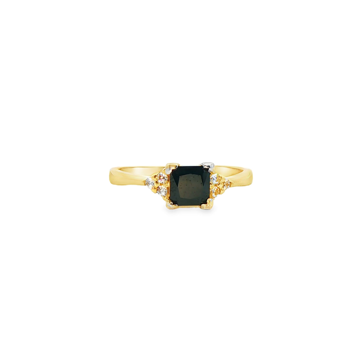 ANILLO SOLITARIO EN ORO 14K CON ZIRCONIA