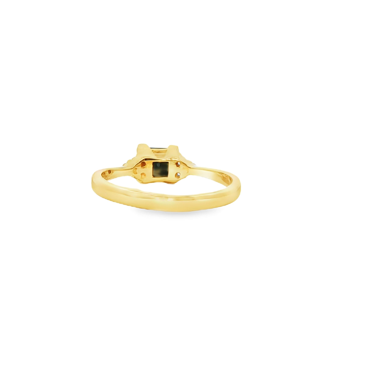 ANILLO SOLITARIO EN ORO 14K CON ZIRCONIA