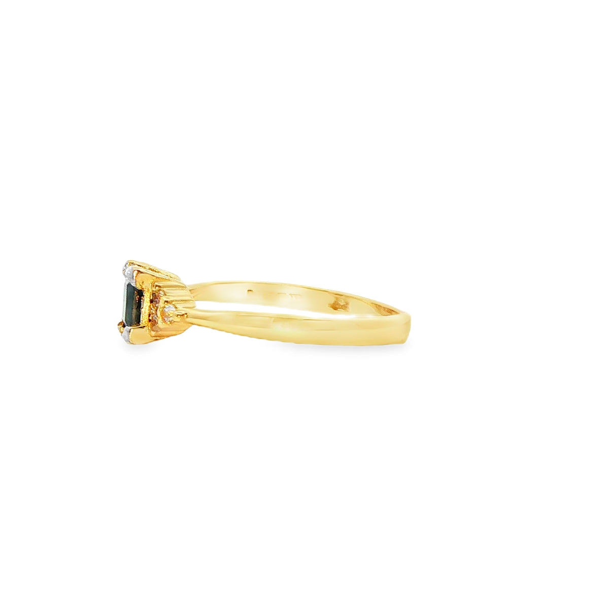 ANILLO SOLITARIO EN ORO 14K CON ZIRCONIA