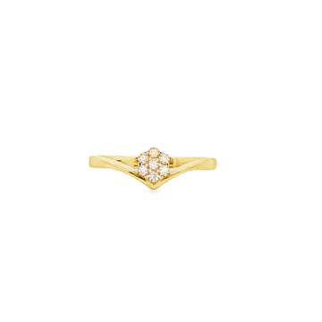 ANILLO SOLITARIO EN ORO 14K CON ZIRCONIA