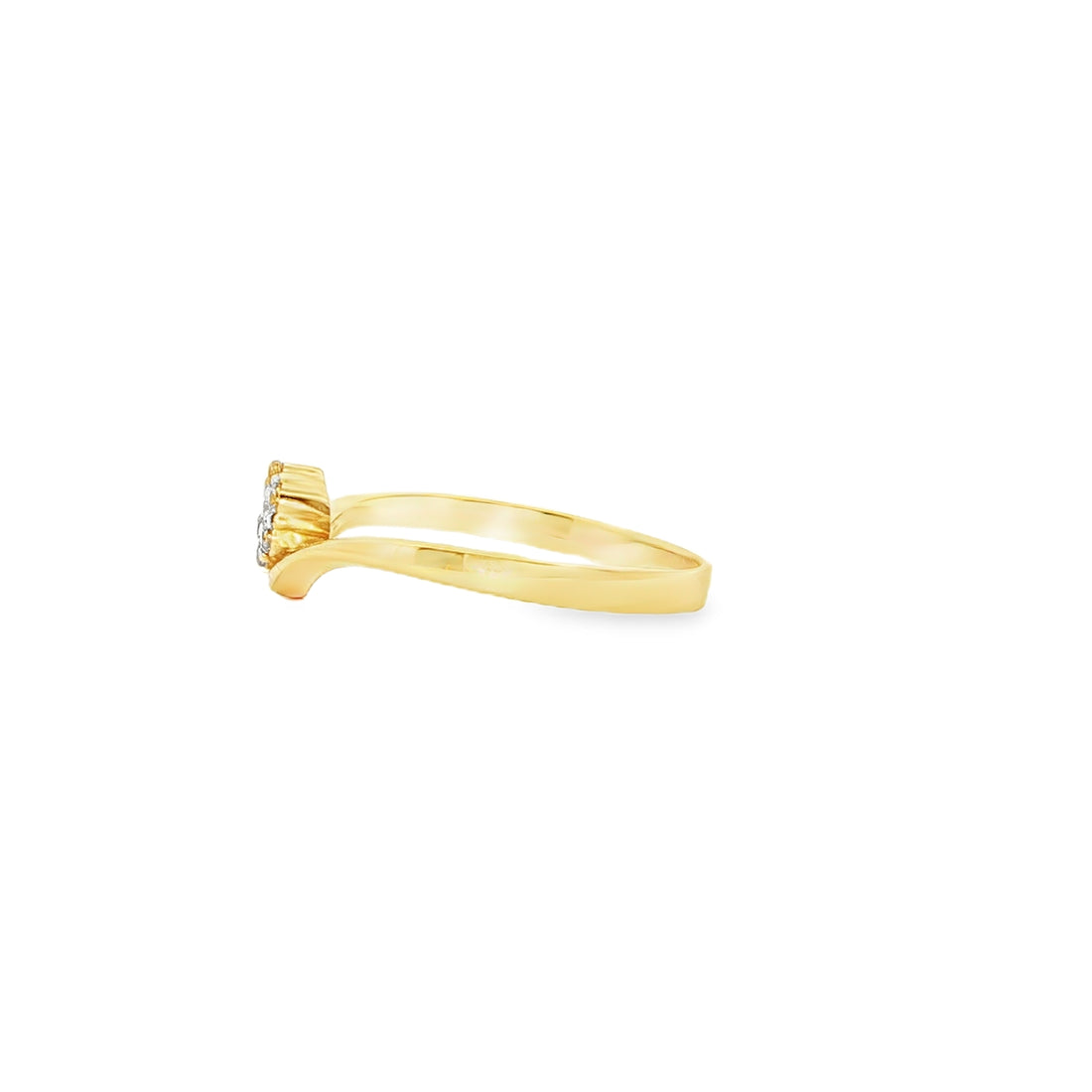 ANILLO SOLITARIO EN ORO 14K CON ZIRCONIA