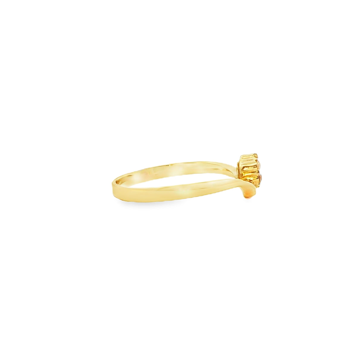 ANILLO SOLITARIO EN ORO 14K CON ZIRCONIA