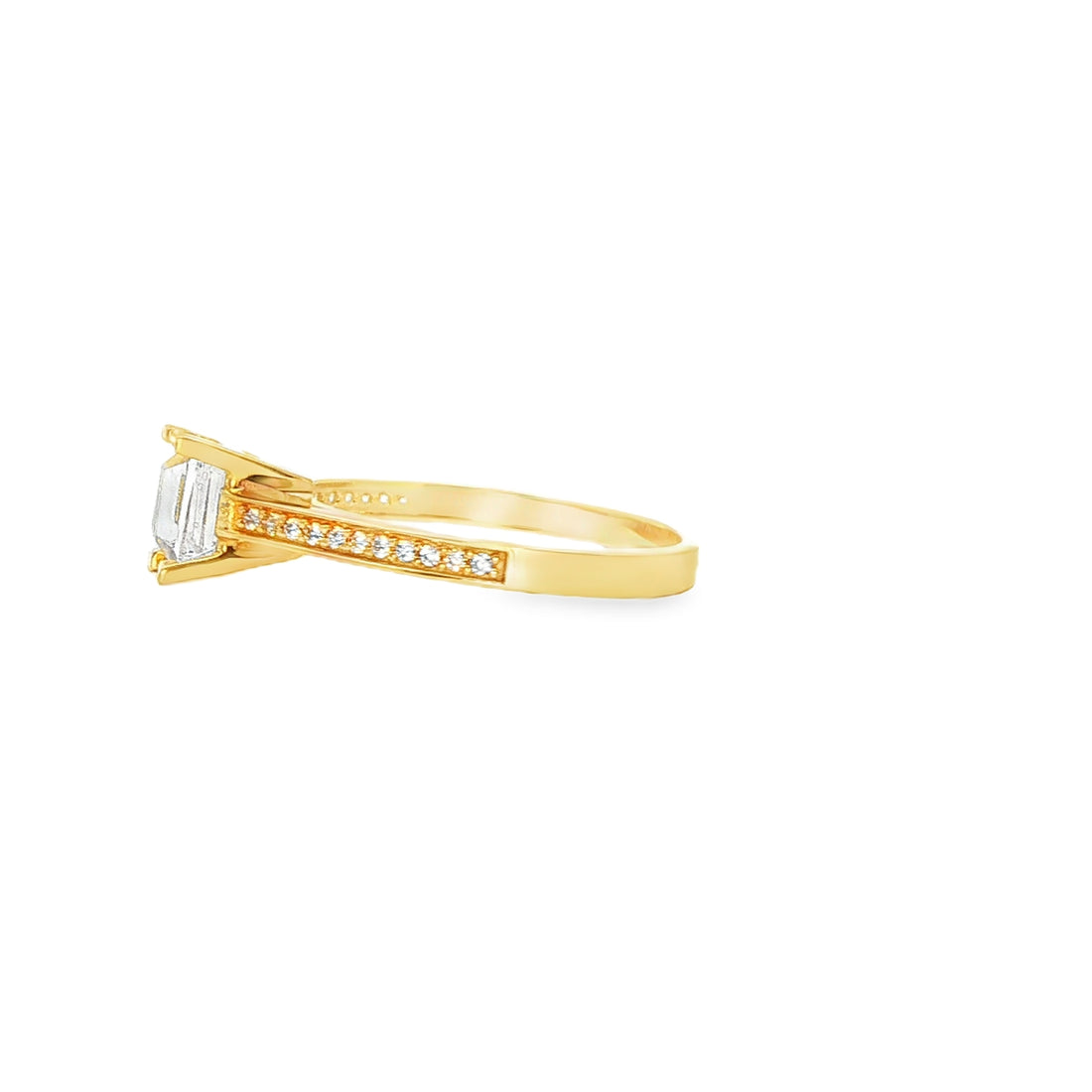ANILLO EN ORO AMARILLO 14K CON ZIRCONIA