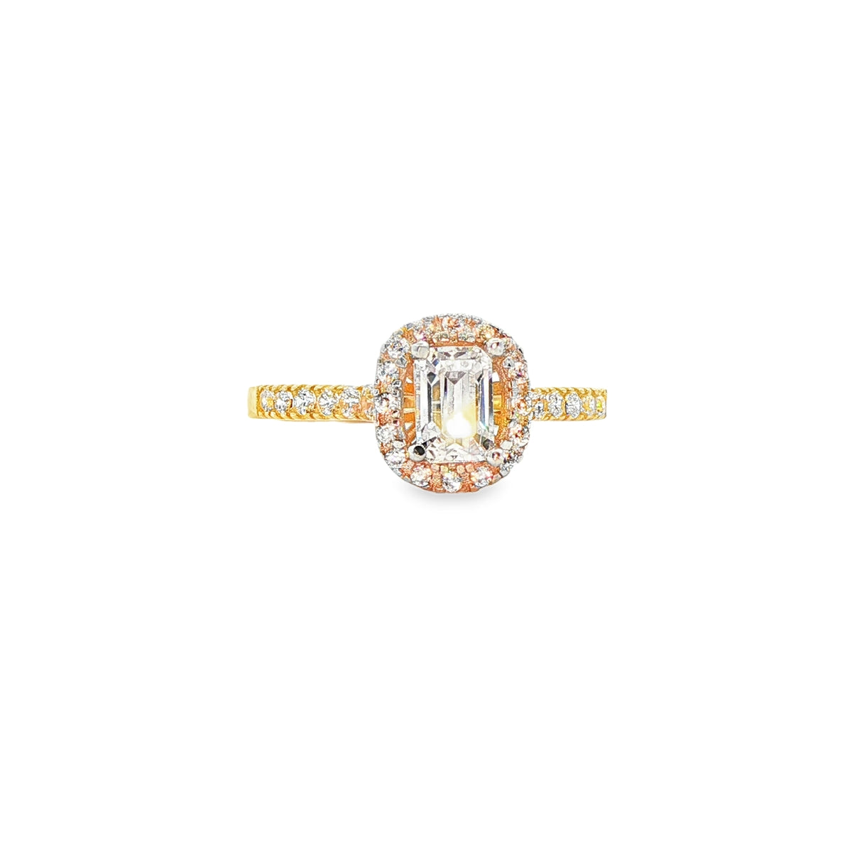 ANILLO DE ORO AMARILLO 14K CON ZIRCONIA