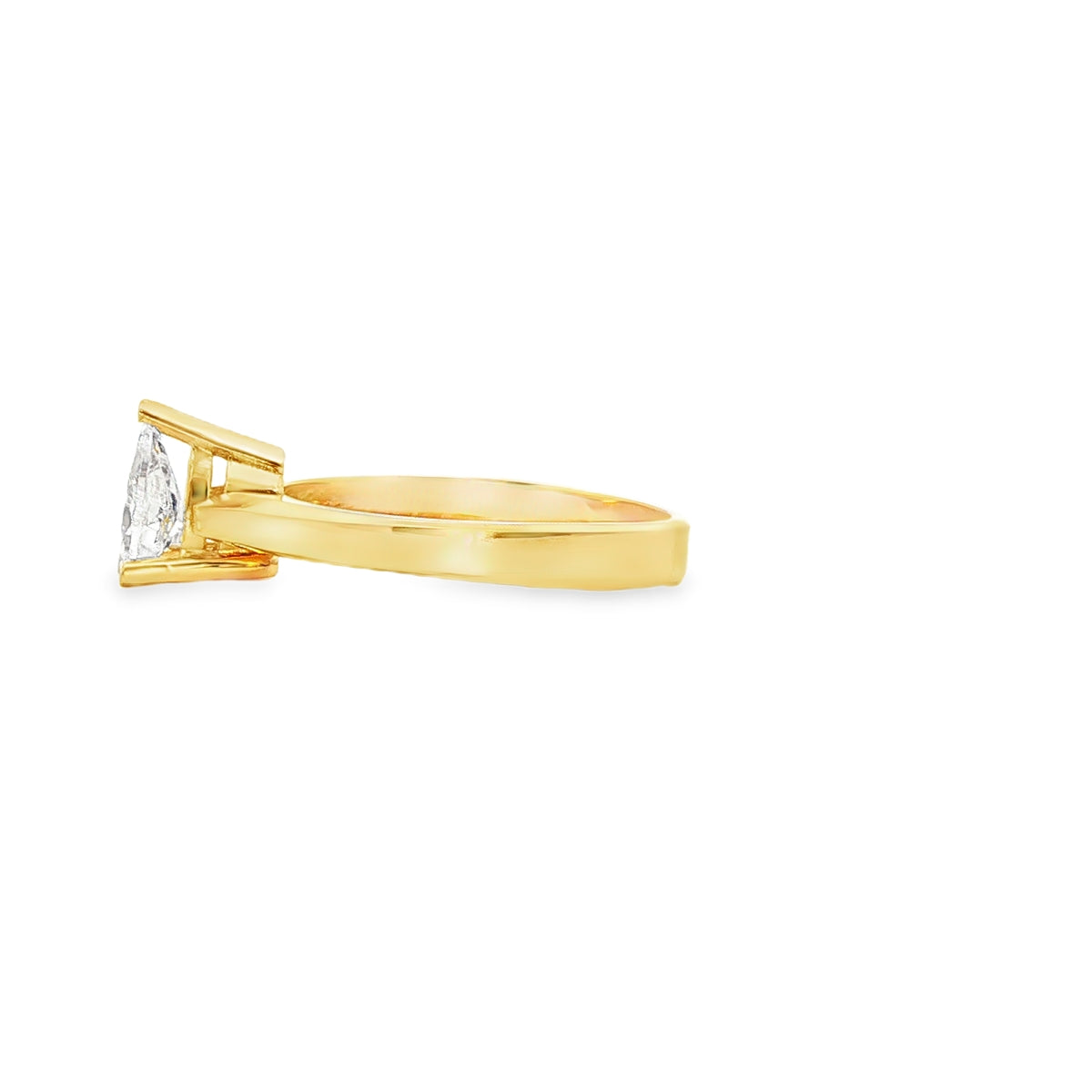 ANILLO SOLITARIO EN ORO AMARILLO 14K CON ZIRCONIA