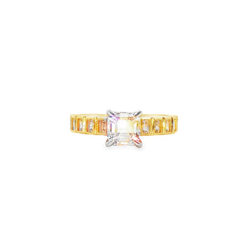 ANILLO EN ORO AMARILLO 14K CON ZIRCONIA