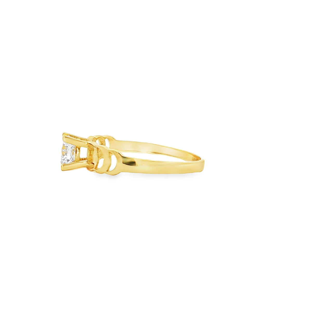 ANILLO EN ORO AMARILLO 14K CON ZIRCONIA