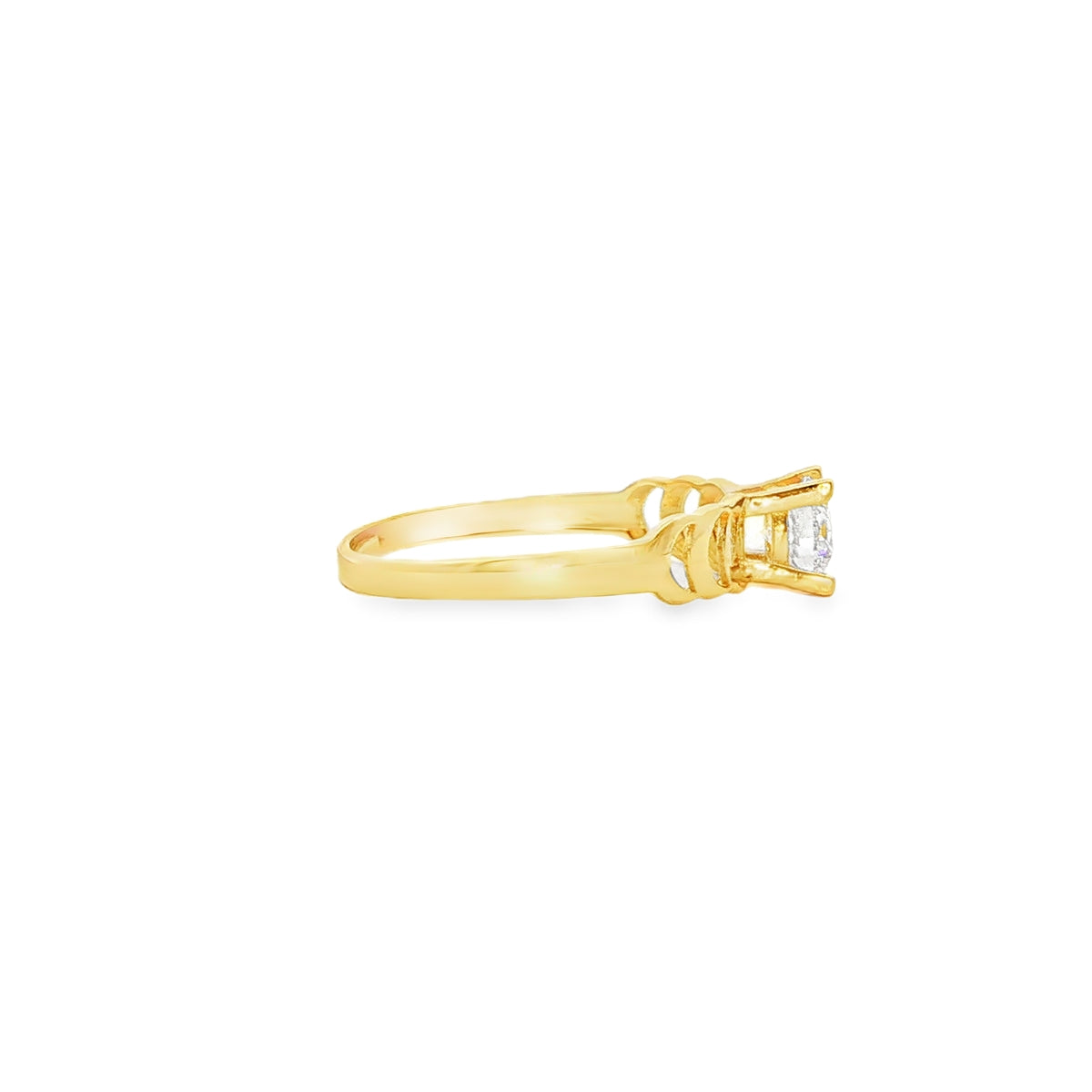 ANILLO EN ORO AMARILLO 14K CON ZIRCONIA