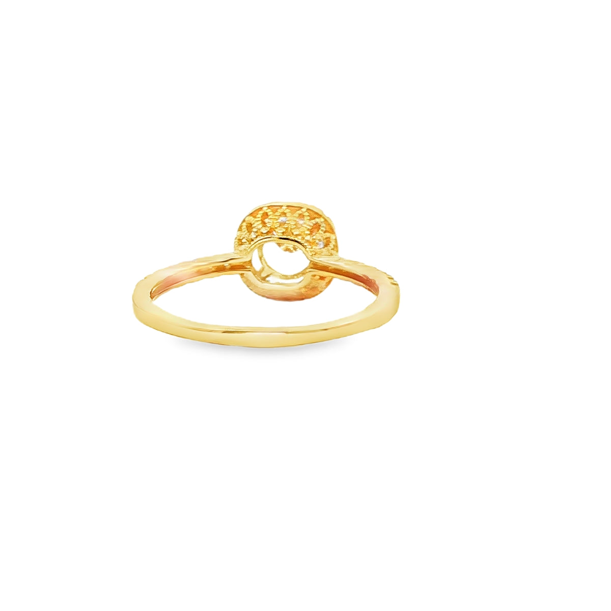 ANILLO SOLITARIO EN ORO AMARILLO 14K CON ZIRCONIA
