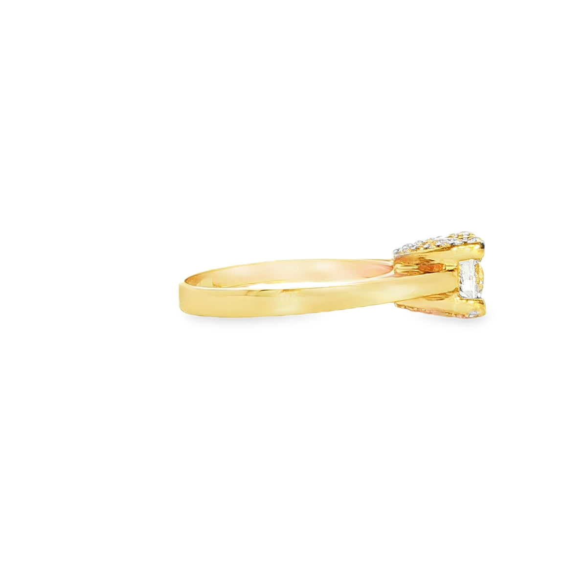 ANILLO DE ORO AMARILLO 14K CON ZIRCONIA