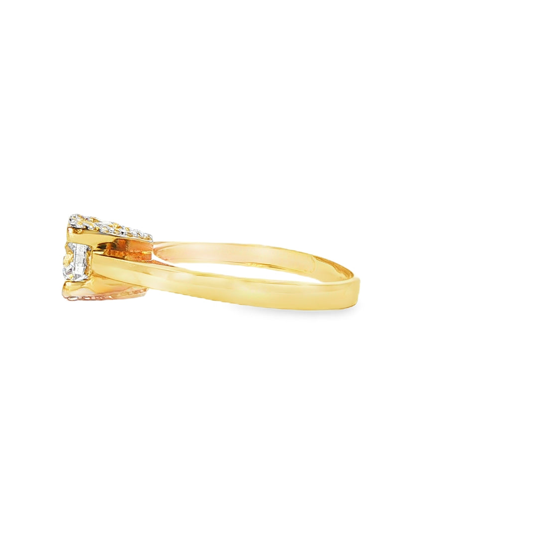 ANILLO DE ORO AMARILLO 14K CON ZIRCONIA