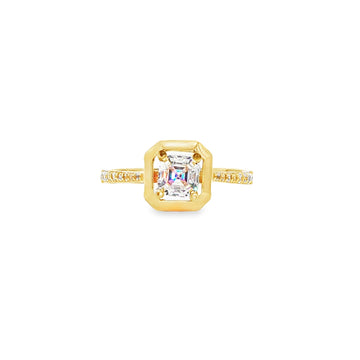 ANILLO EN ORO AMARILLO 14K CON ZIRCONIA