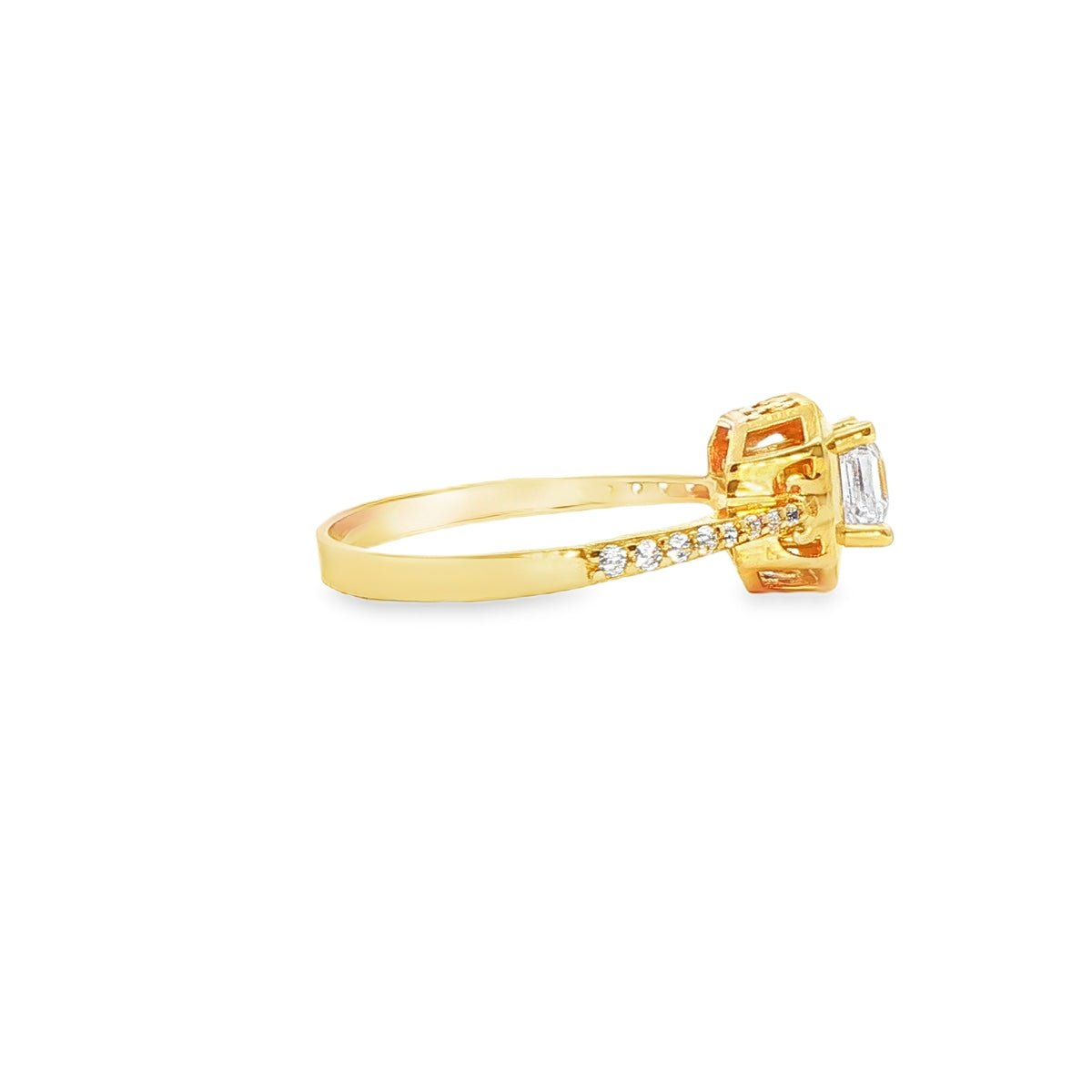 ANILLO EN ORO AMARILLO 14K CON ZIRCONIA