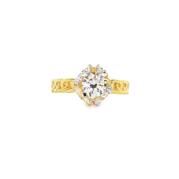 ANILLO EN ORO AMARILLO 14K CON ZIRCONIA