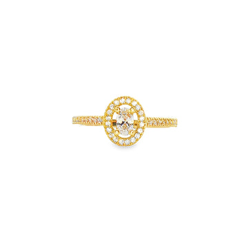 ANILLO DE ORO AMARILLO 14K CON ZIRCONIA