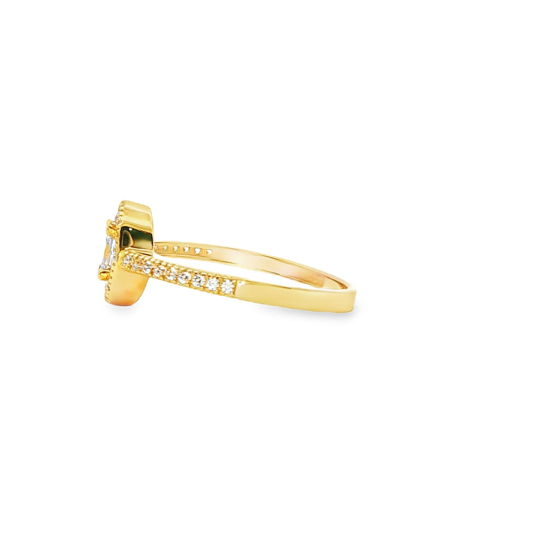 ANILLO DE ORO AMARILLO 14K CON ZIRCONIA