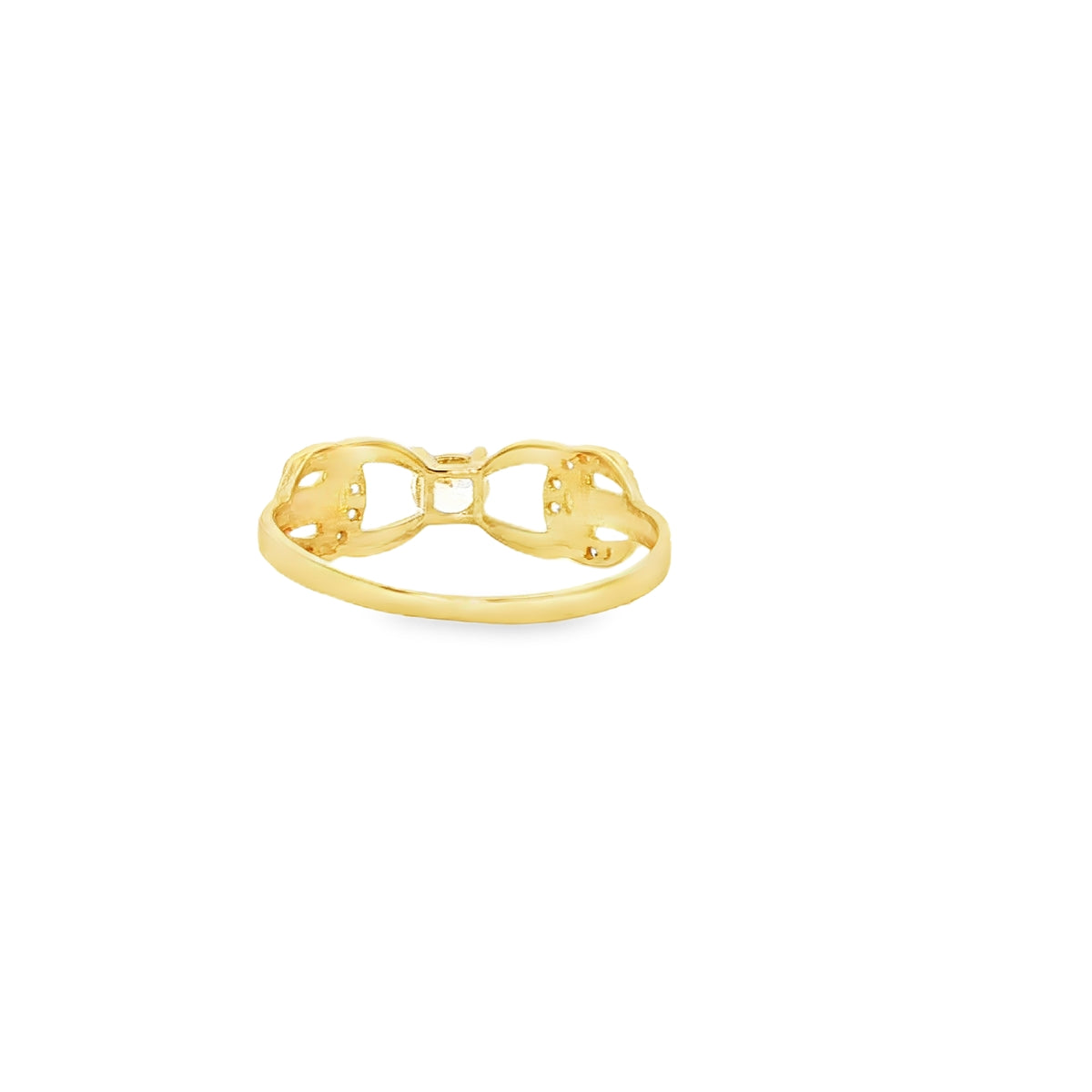 ANILLO SOLITARIO EN ORO AMARILLO 14K CON ZIRCONIA