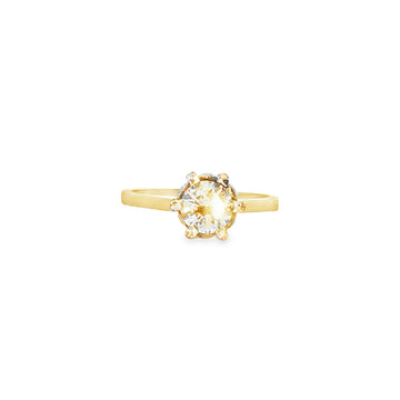ANILLO EN ORO AMARILLO 14K CON ZIRCONIA DE CRISTAL