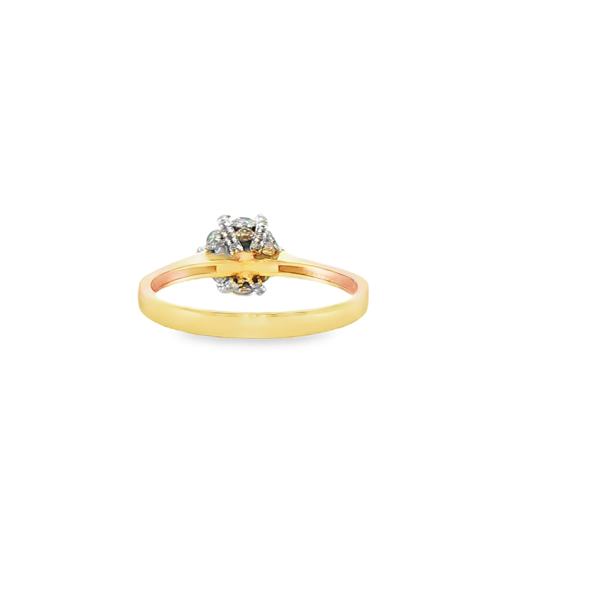 ANILLO EN ORO AMARILLO 14K CON ZIRCONIA DE CRISTAL