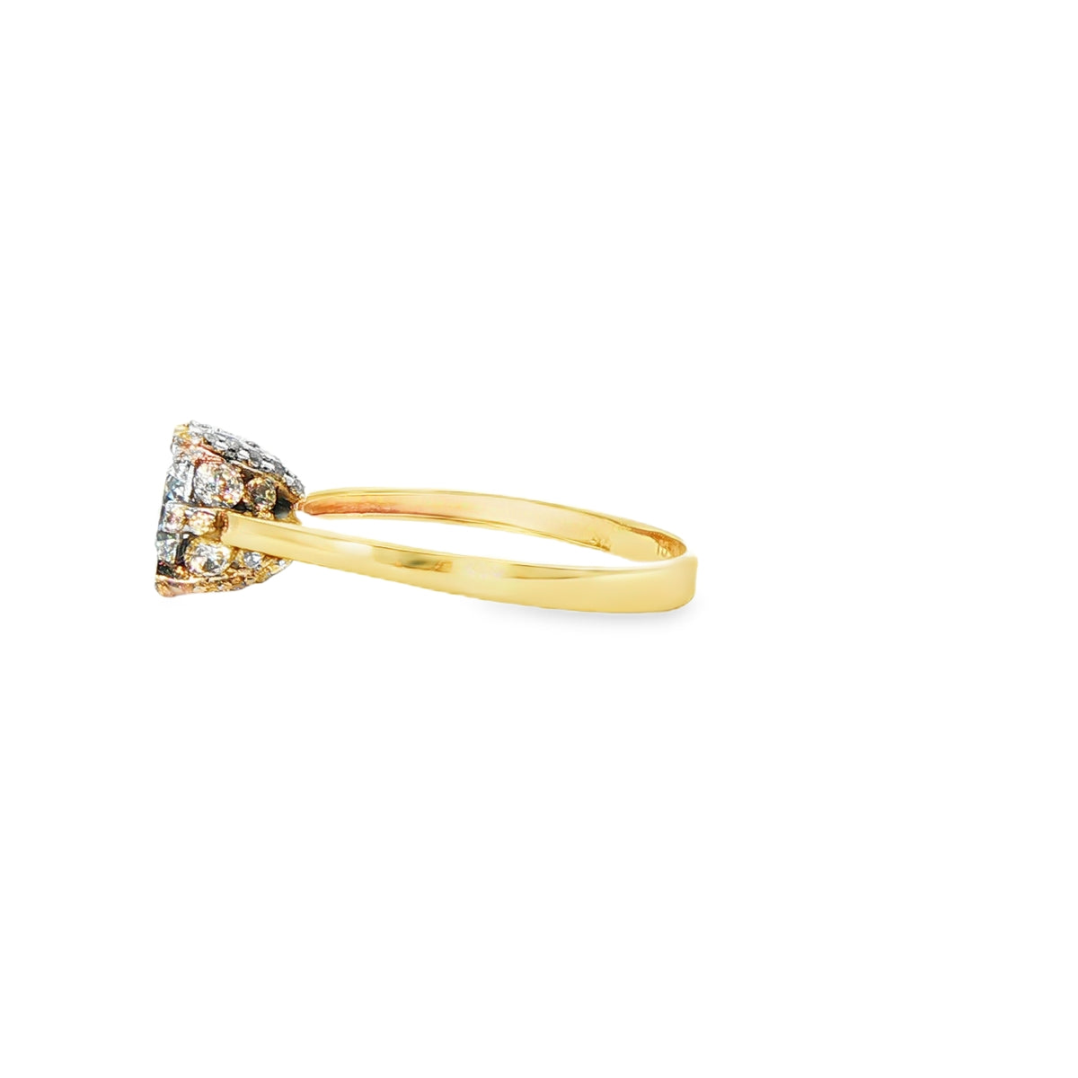 ANILLO EN ORO AMARILLO 14K CON ZIRCONIA DE CRISTAL