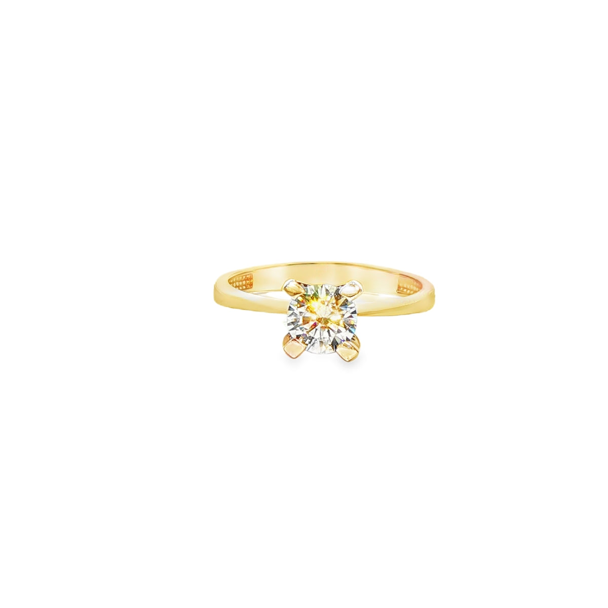 ANILLO DE ORO AMARILLO 14K CON ZIRCONIA