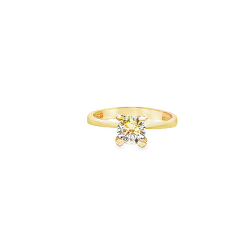 ANILLO DE ORO AMARILLO 14K CON ZIRCONIA