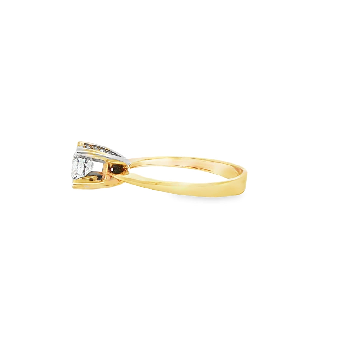 ANILLO DE ORO AMARILLO 14K CON ZIRCONIA