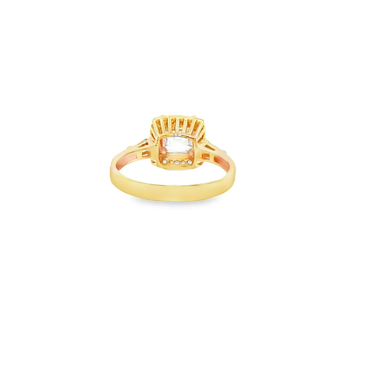ANILLO SOLITARIO EN ORO AMARILLO 14K CON ZIRCONIA