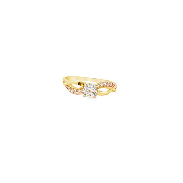 ANILLO EN ORO AMARILLO 14K CON ZIRCONIA