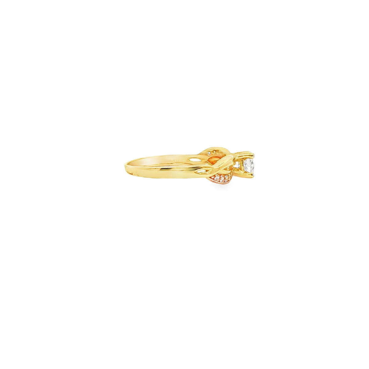 ANILLO EN ORO AMARILLO 14K CON ZIRCONIA