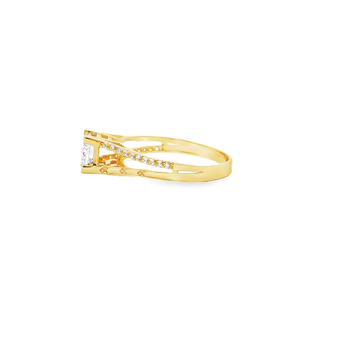 ANILLO EN ORO AMARILLO 14K CON ZIRCONIA