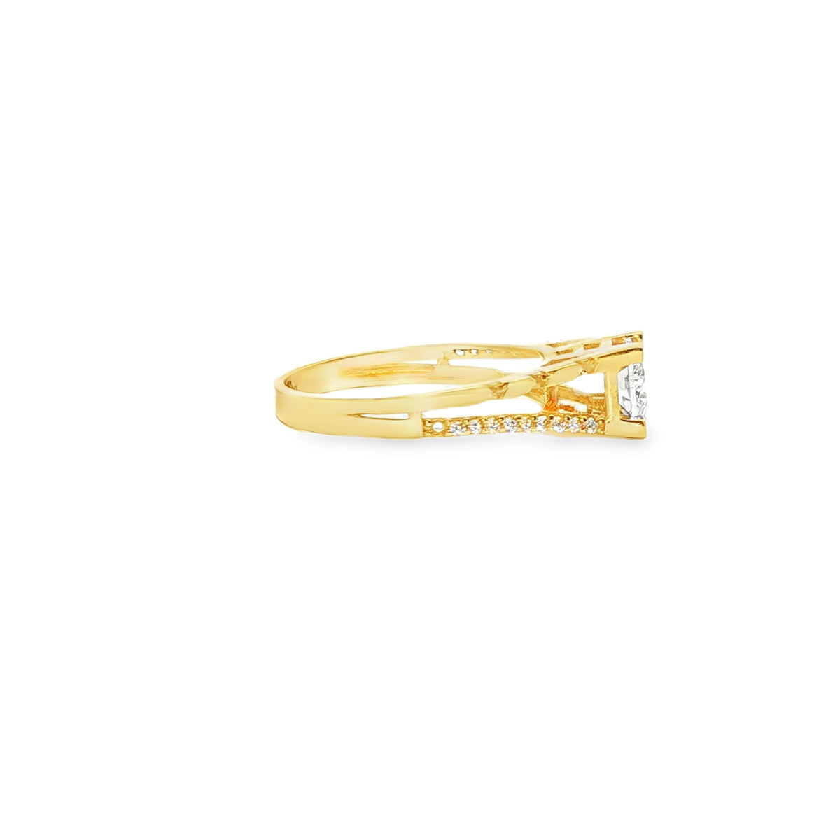 ANILLO EN ORO AMARILLO 14K CON ZIRCONIA