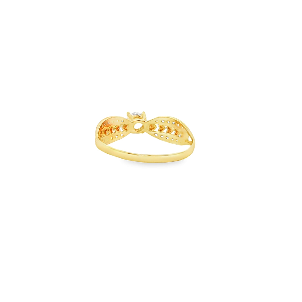 ANILLO DE ORO AMARILLO 14K CON ZIRCONIA