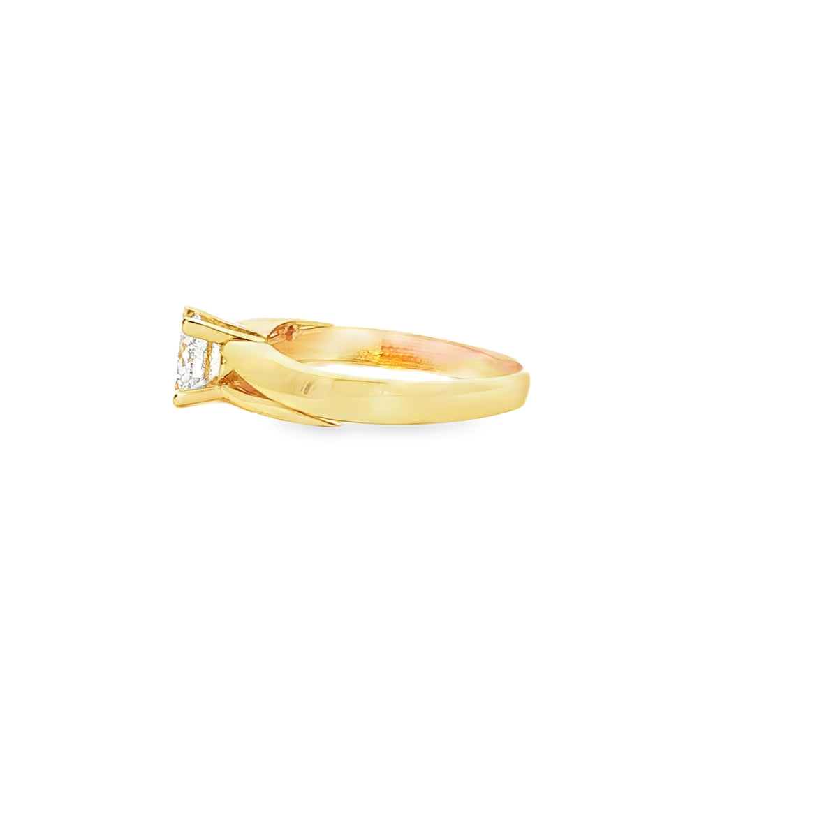 ANILLO EN ORO AMARILLO 14K CON ZIRCONIA