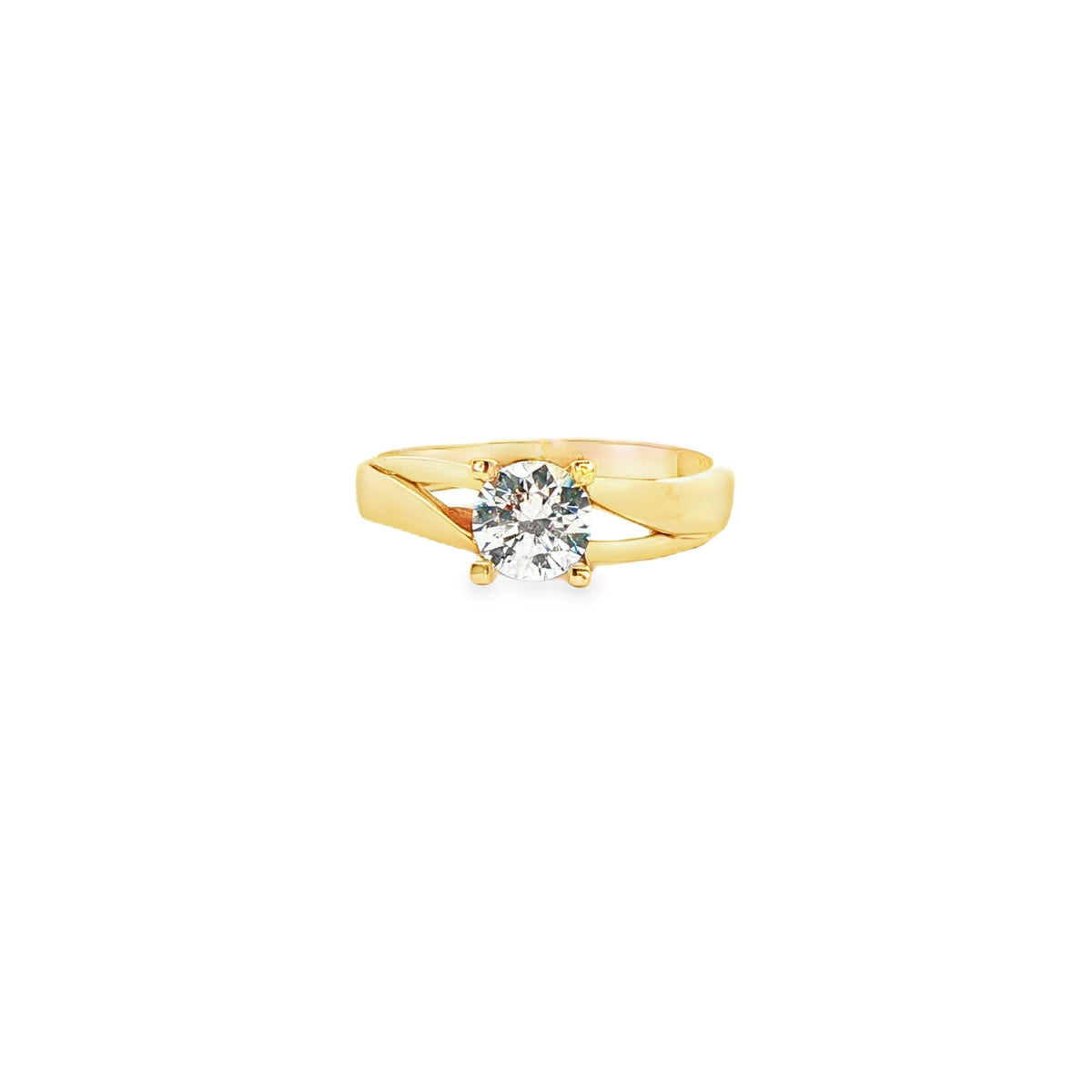 ANILLO EN ORO AMARILLO 14K CON ZIRCONIA