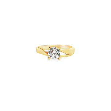 ANILLO EN ORO AMARILLO 14K CON ZIRCONIA