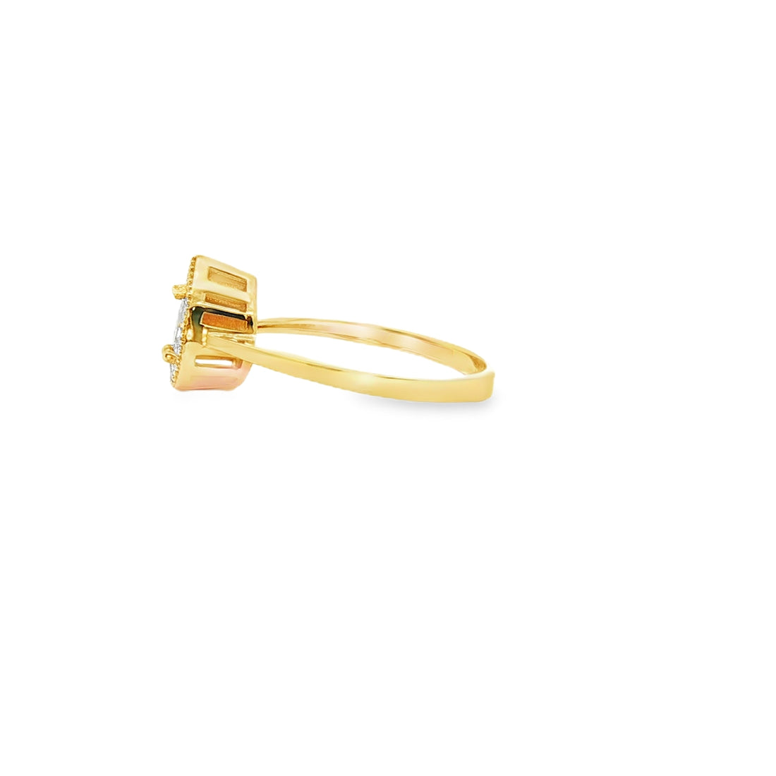 ANILLO EN ORO AMARILLO 14K CON ZIRCONIA