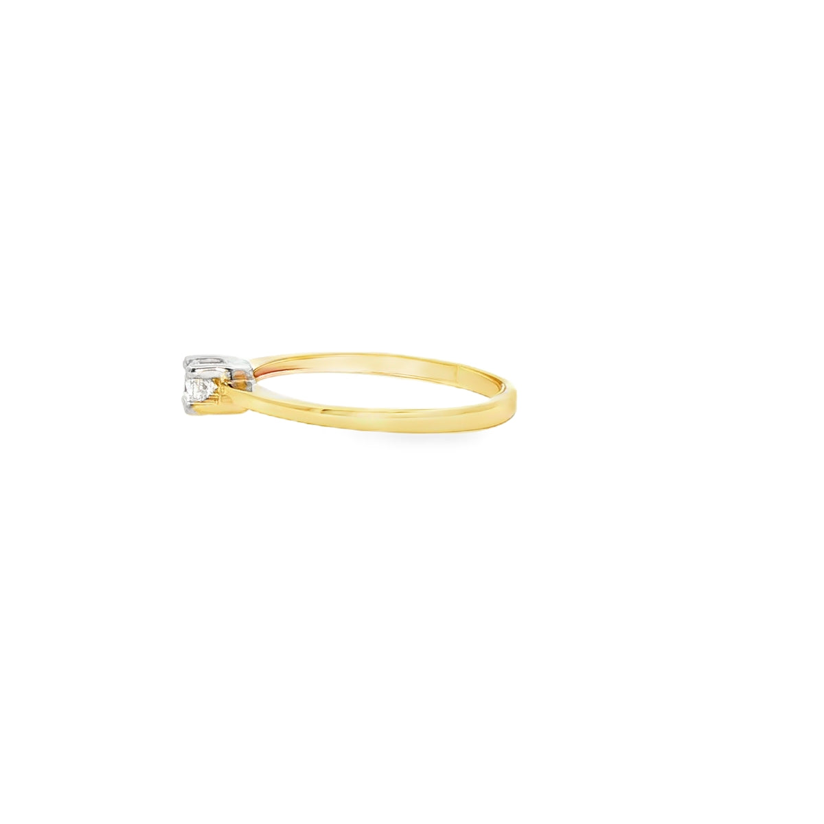 ANILLO DE ORO AMARILLO 14K CON ZIRCONIA