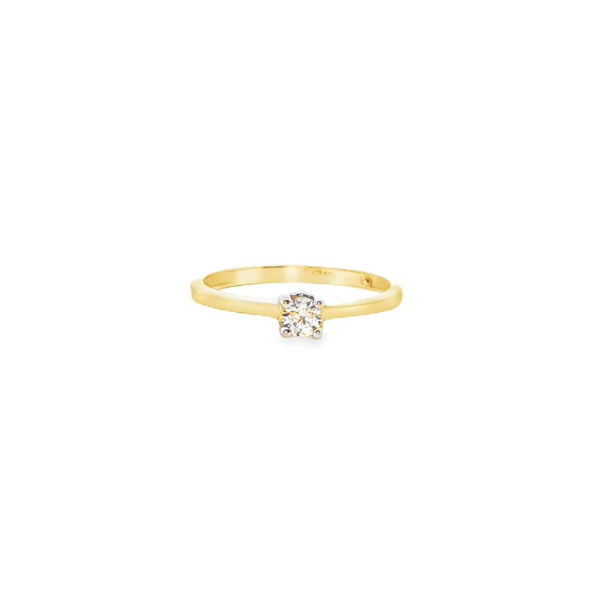 ANILLO DE ORO AMARILLO 14K CON ZIRCONIA