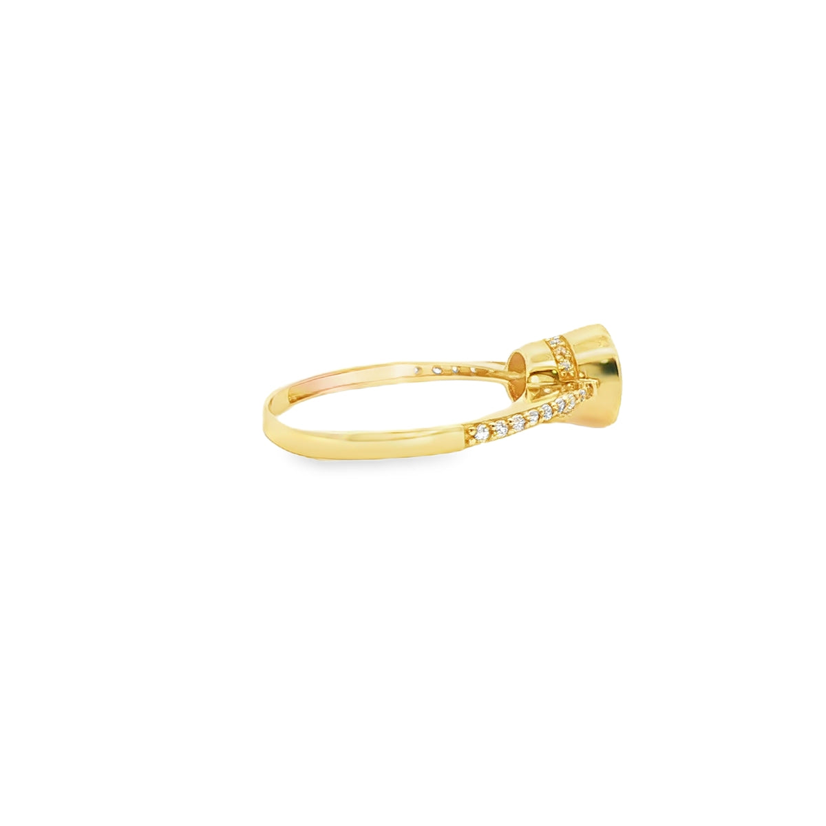 ANILLO SOLITARIO EN ORO AMARILLO 14K CON ZIRCONIA