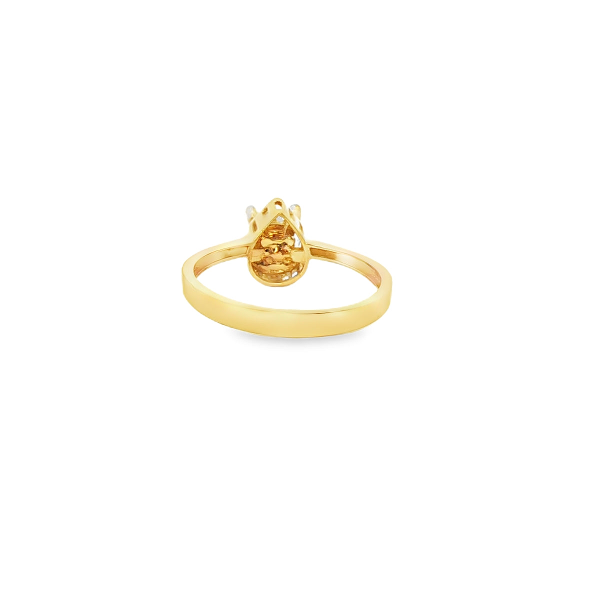 ANILLO SOLITARIO DE ORO AMARILLO 14K CON ZIRCONIA