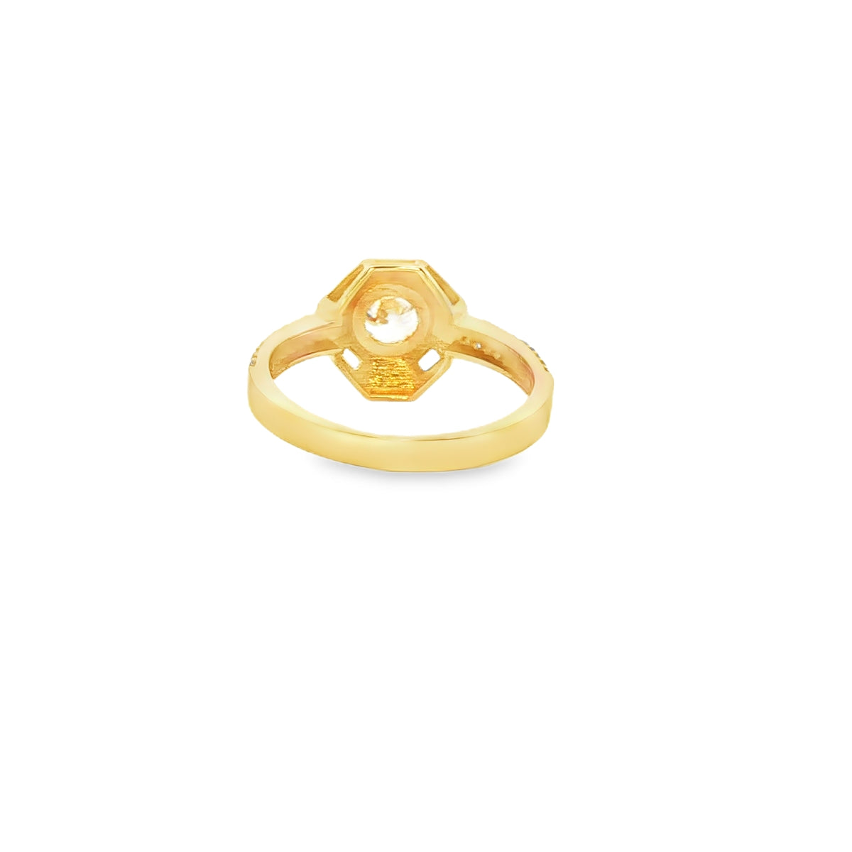ANILLO EN ORO AMARILLO 14K CON ZIRCONIA