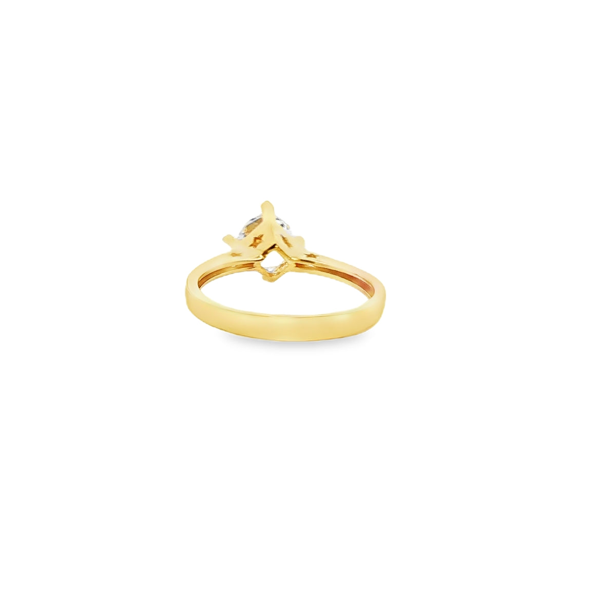 ANILLO SOLITARIO EN ORO AMARILLO 14K CON ZIRCONIA