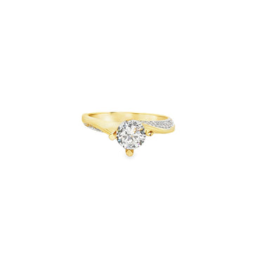 ANILLO DE ORO AMARILLO 14K CON ZIRCONIA