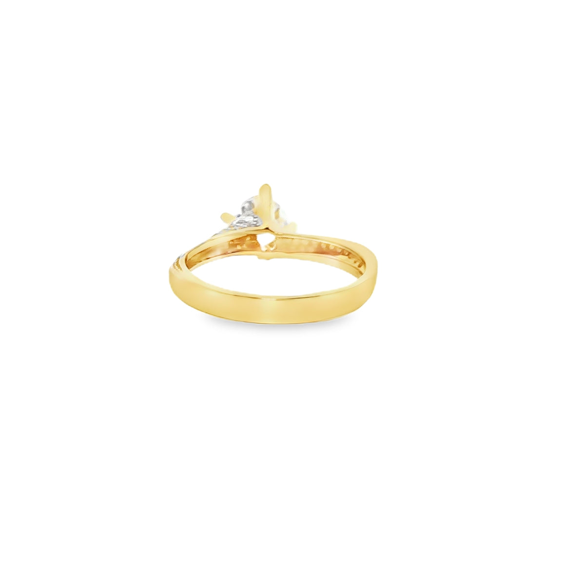 ANILLO DE ORO AMARILLO 14K CON ZIRCONIA