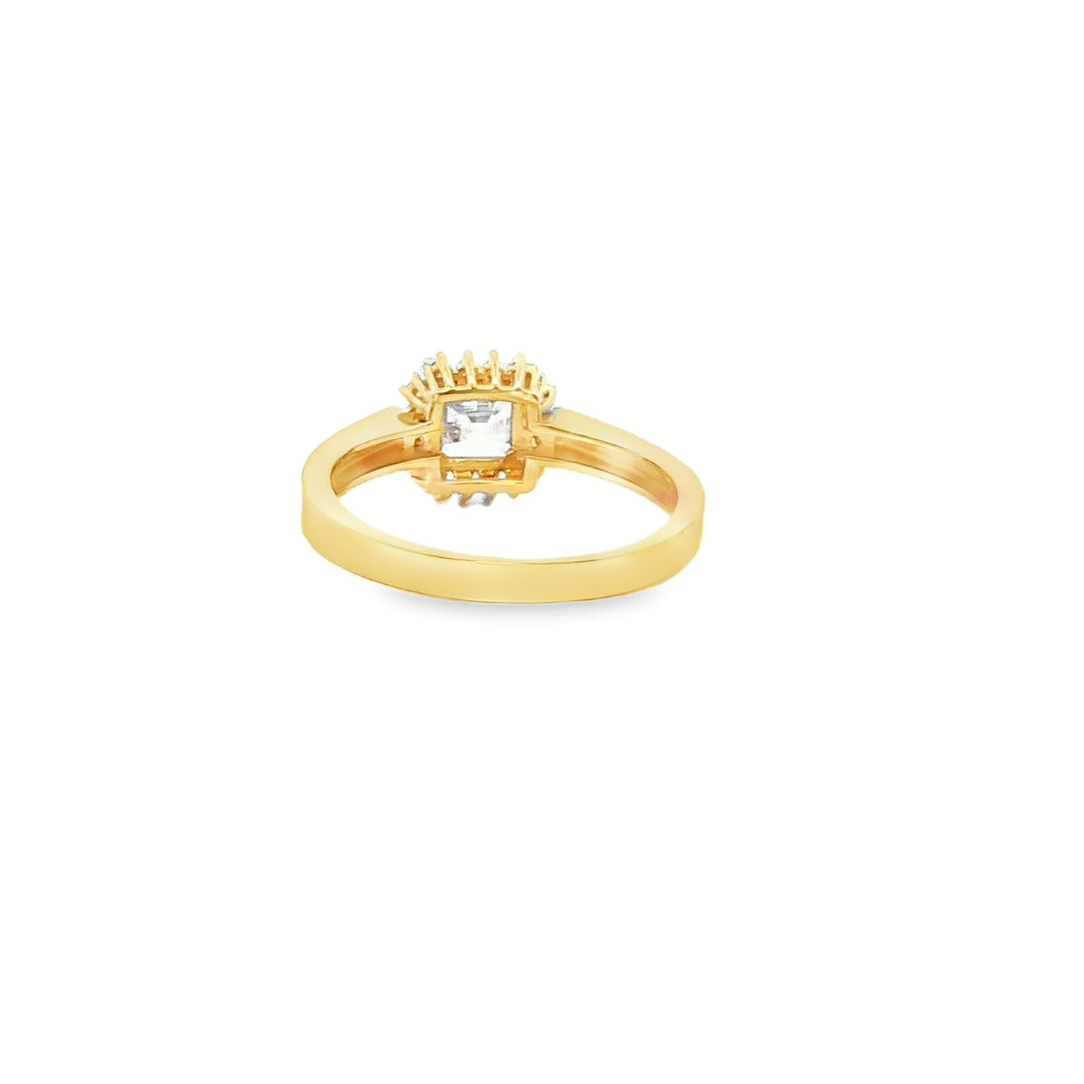 ANILLO SOLITARIO EN ORO AMARILLO 14K CON ZIRCONIA