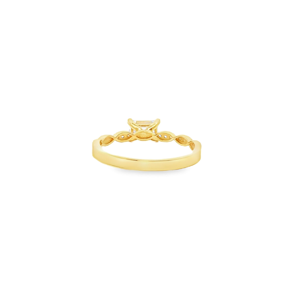 ANILLO DE ORO AMARILLO 14K CON ZIRCONIA