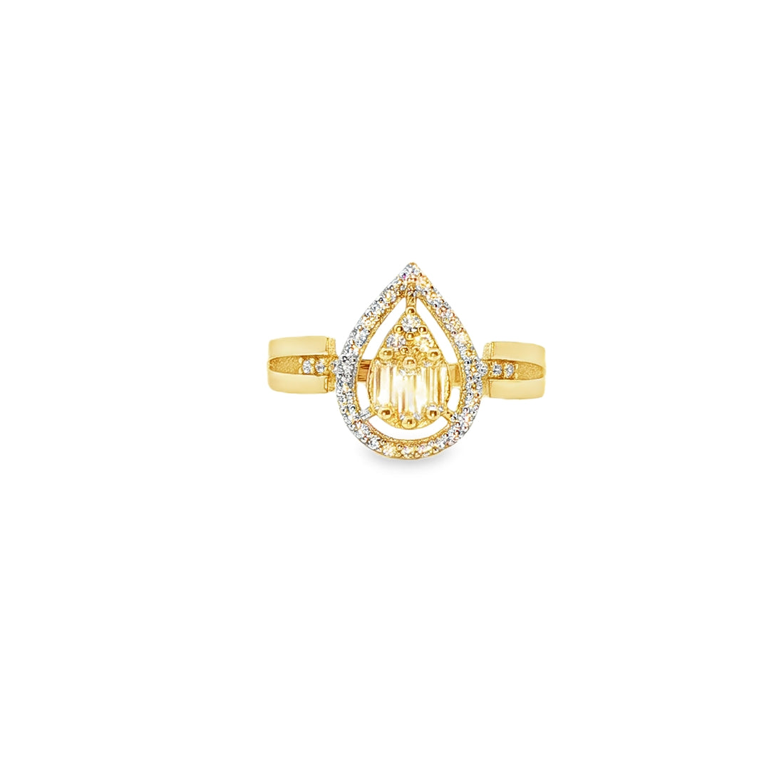 ANILLO SOLITARIO EN ORO AMARILLO 14K CON ZIRCONIA